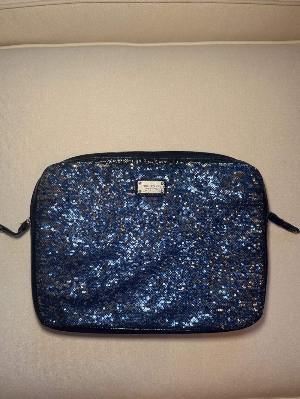Nine West Blue Sequin Laptop Sleeve